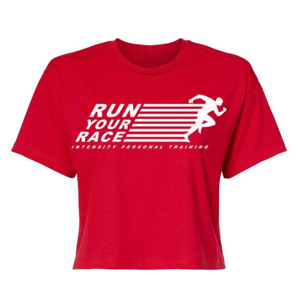 RUN YOUR RACE - WOMEN'S CROP T-SHIRT - $YRSAGD$ Thumbnail