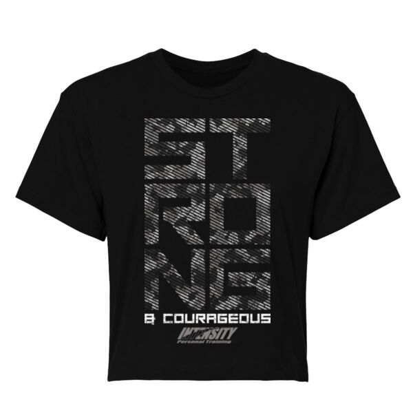 STRONG & COURAGEOUS - WOMEN'S CROP T-SHIRT - $2UMZQY$ Thumbnail